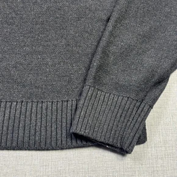 Quince Cardigan Womens Large Gray Crew Neck Button Front 100% Organic Cotton - Picture 5 of 10